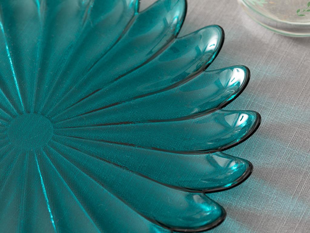 Tulun Glass Service Plate 28 cm Green