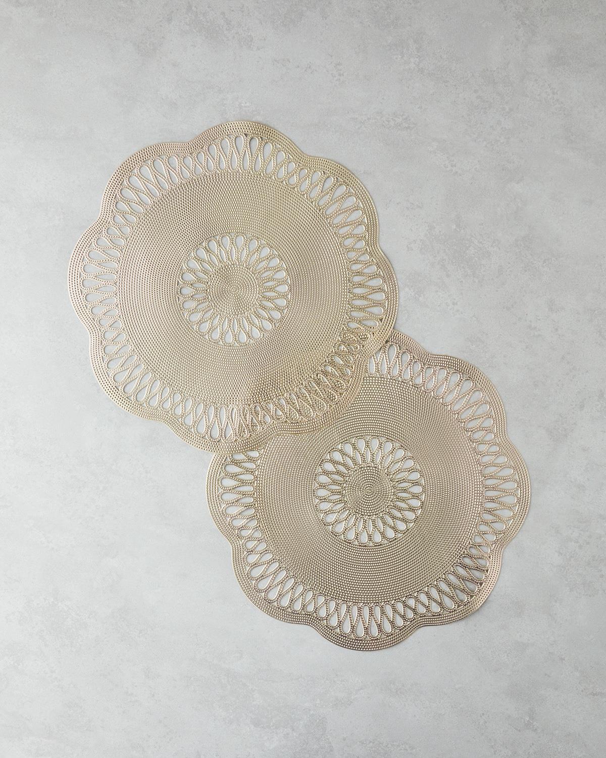 Tuscan PVC Cu 2 Piese Placemat Masă 38 cm Gold