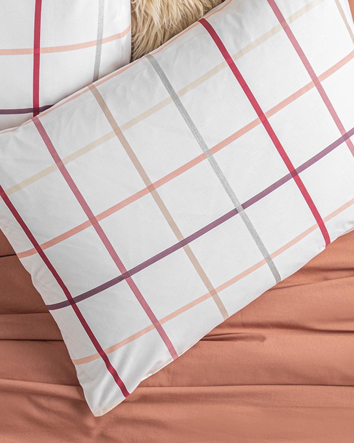 Verificare Glam Cu Bumbac Cu 2 Piese Față De Pernă 50x70 cm Roz