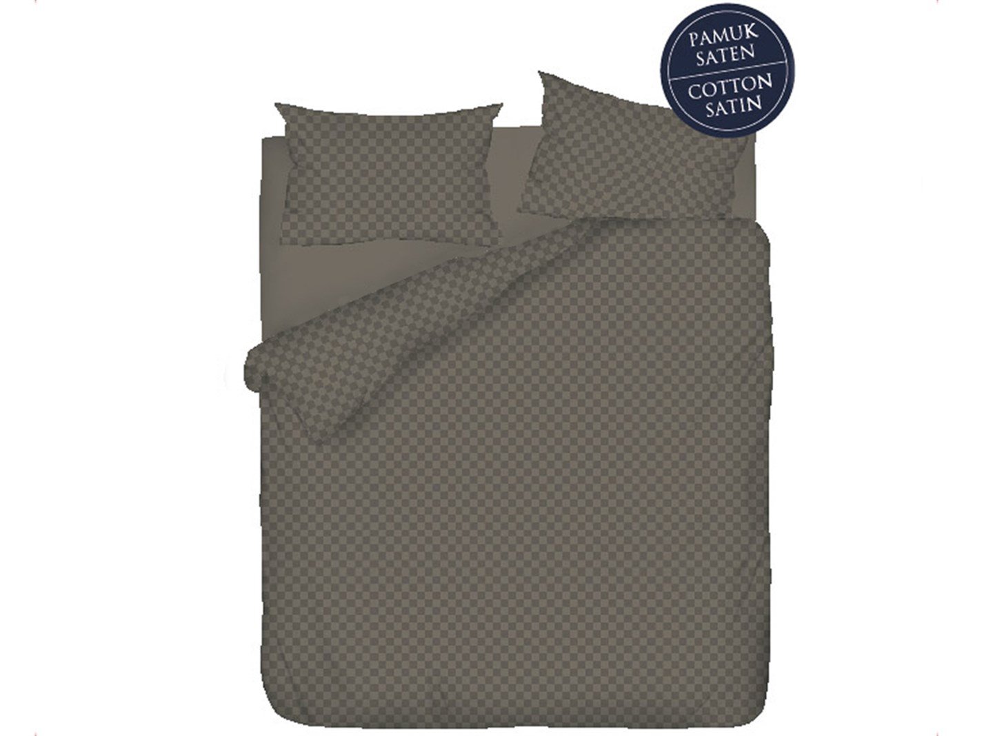 Verificare rustică 80 Tel / 200 Fire Count Persoană dublă 200x220 cm Maro