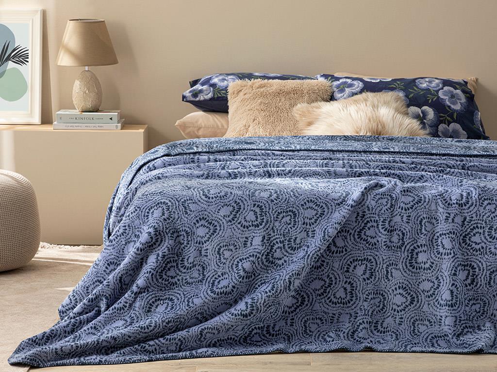 Viola Cottony Double Person  PĂTURĂ 200x220 cm Dark Blue