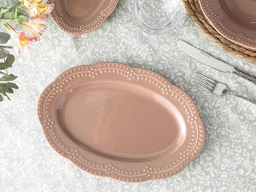 Viyana Porcelain Platter 30 cm Rose Color