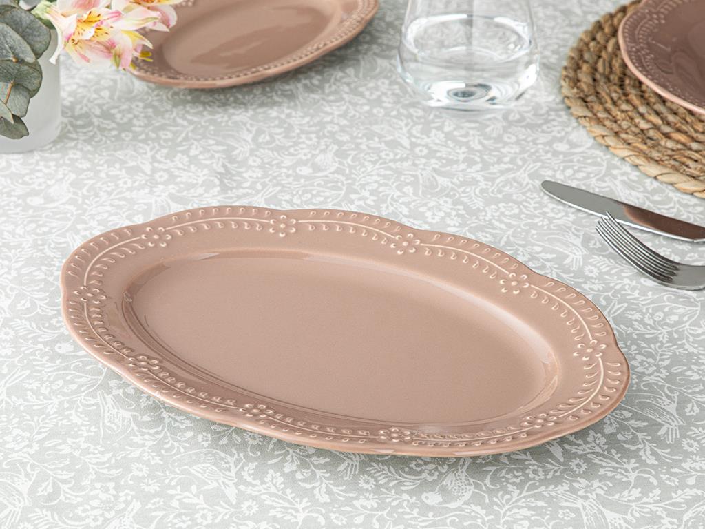 Viyana Porcelain Platter 30 cm Rose Color