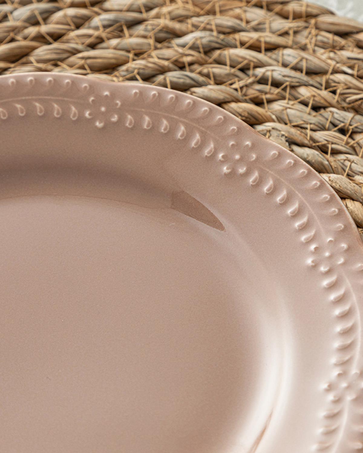 Viyana Porcelain Cake Plate 20 cm Rose Color
