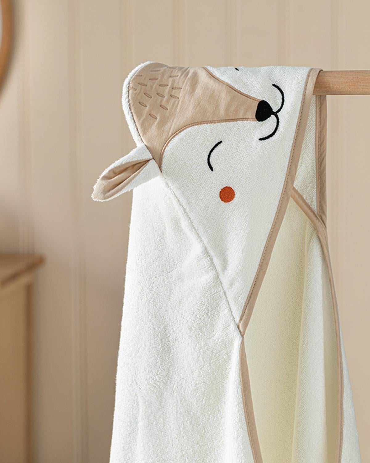 vulpe Bumbac Prosop Bebe 75x75 cm Cafeniu