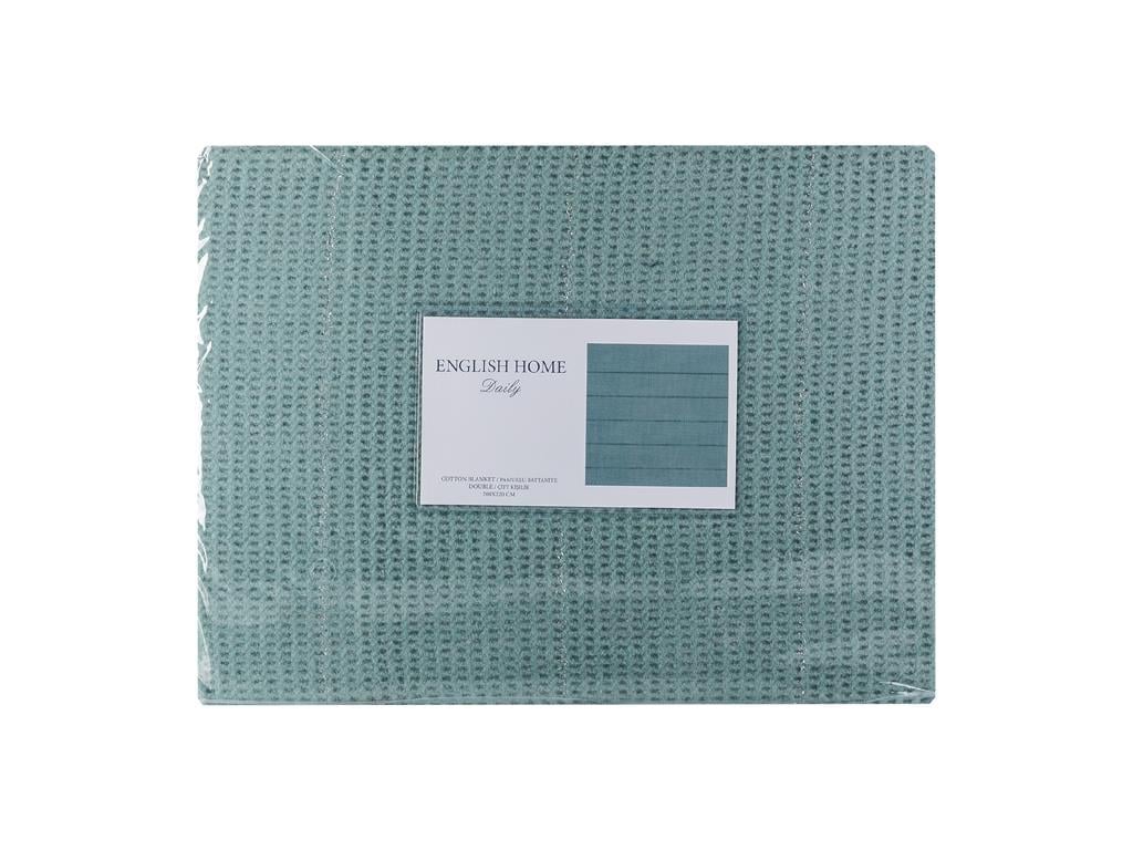 Waffle Glam Cottony Double Person  PĂTURĂ 200x220 cm Seledon,