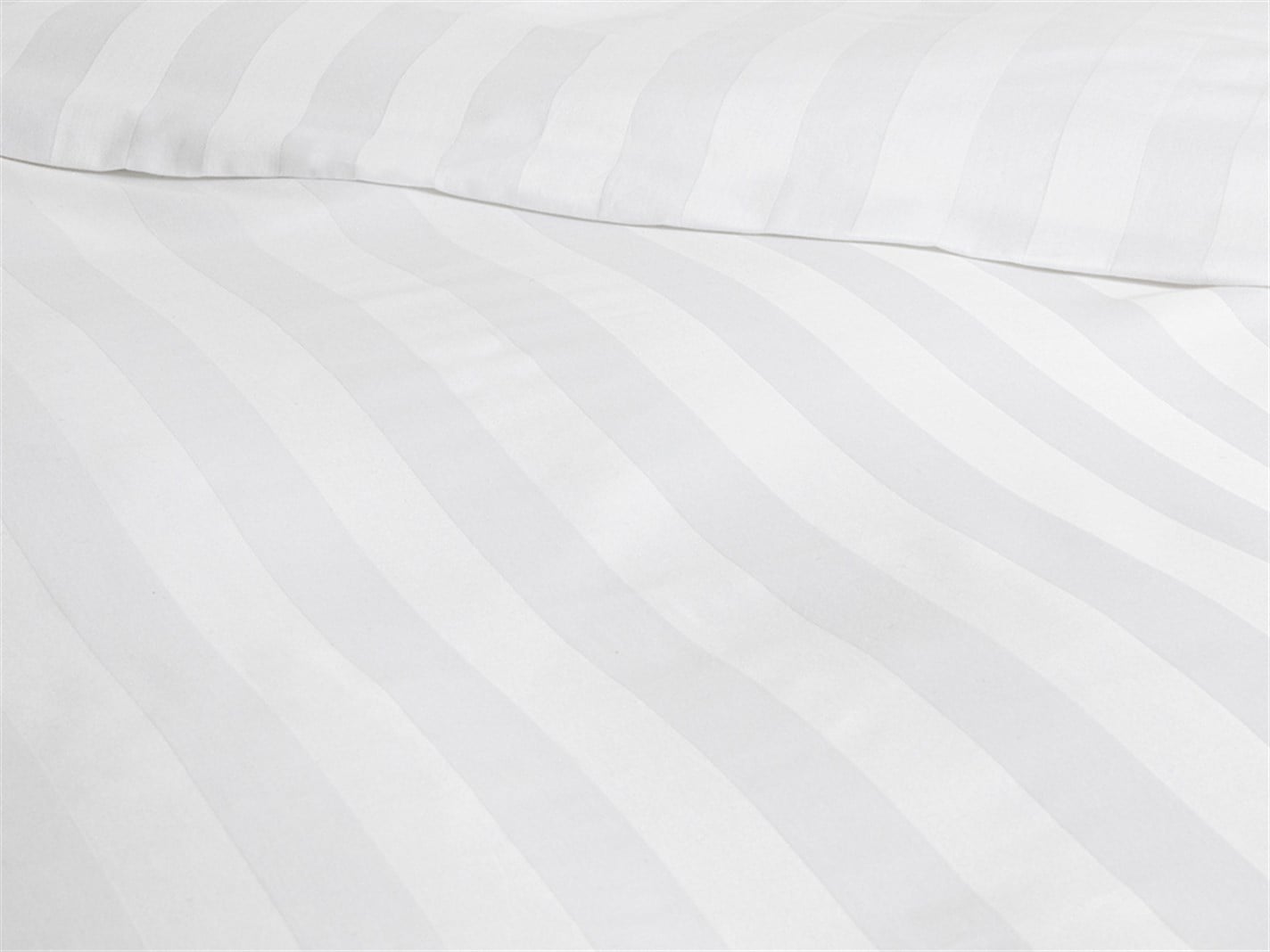 Wide Stripe 80 Tel / 200 Fire Count Persoană dublă 200x220 cm Alb