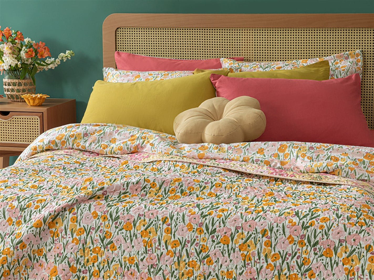 Wild Flowers  Meniu mare 240x220 cm Roz
