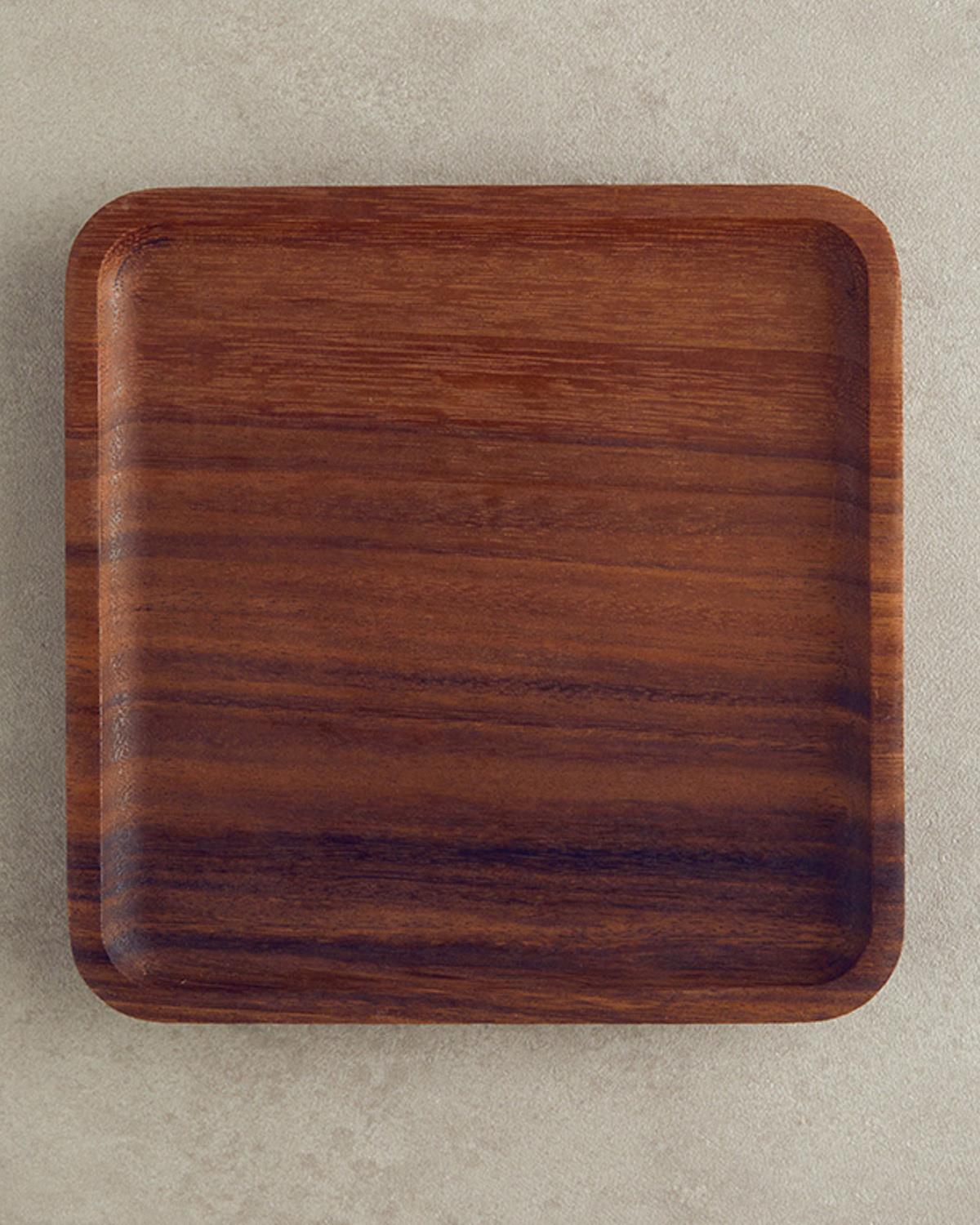 Wild Wood Nuc Pătrat Suport Servire 20 x 20 cm Cafeniu