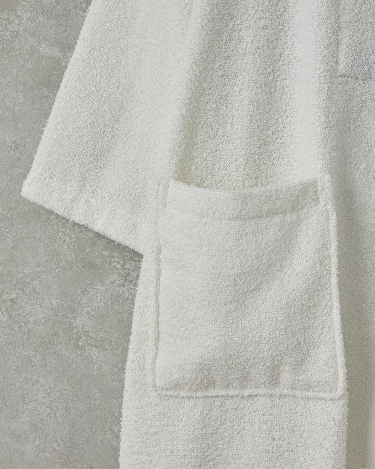 Wolin Bumbac Poliester Bordurat Set Halat S-M & L-XL Alb - Albastru
