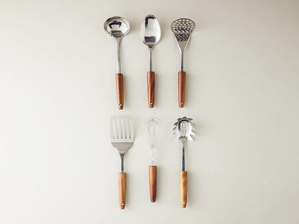 Woody Beater Oțel Mixer Ustensilă Bucătărie 28 cm Cafeniu