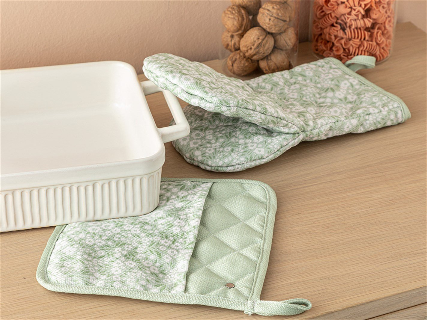 Zelena # Set 2 17x30 cm+20x20 cm Mint-lilac-roz