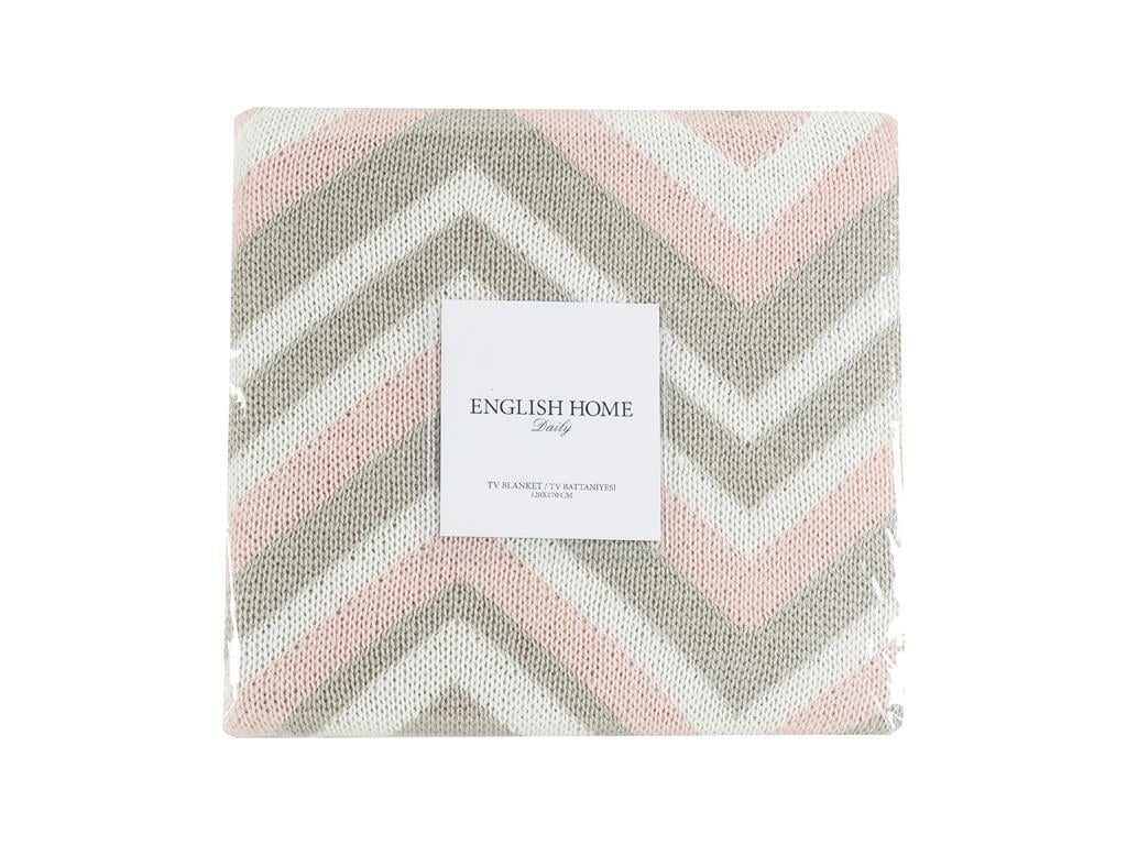 Zigzag Acril  PĂTURĂ TV 120x170 cm Pink