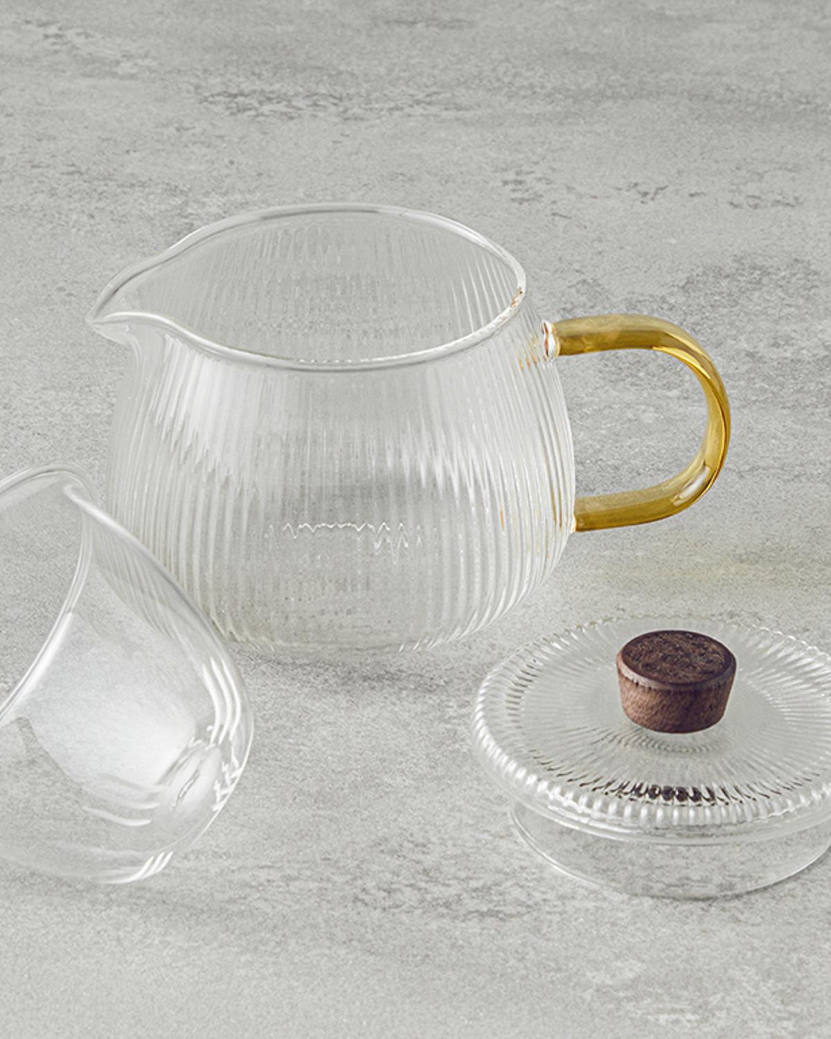 Zoey Sticlă Borosilicată Cu Strecurătoare Ceainic Pentru İnfuzie 550 ml Transparent