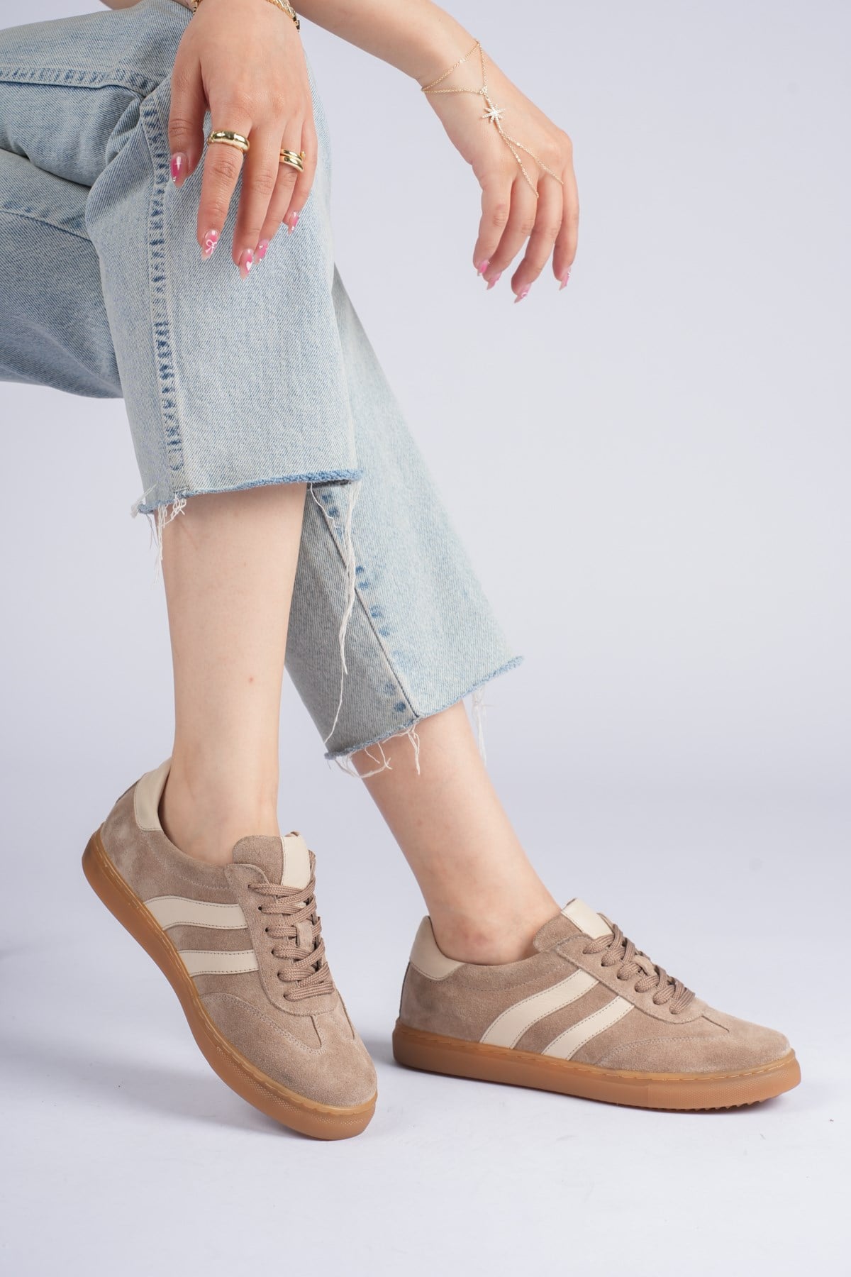 London Kadın Sneaker Dış Yüzey İçi Deri Comfort Yumuşak Taban Günlük Ayakkabı
