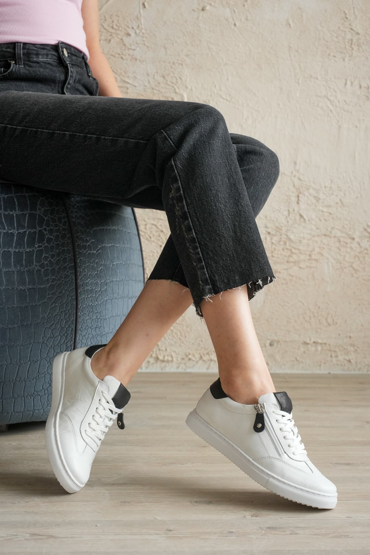 Madrid Kadın Sneaker Beyaz Hakiki Deri Comfort Yumuşak Taban Günlük Spor Ayakkabı