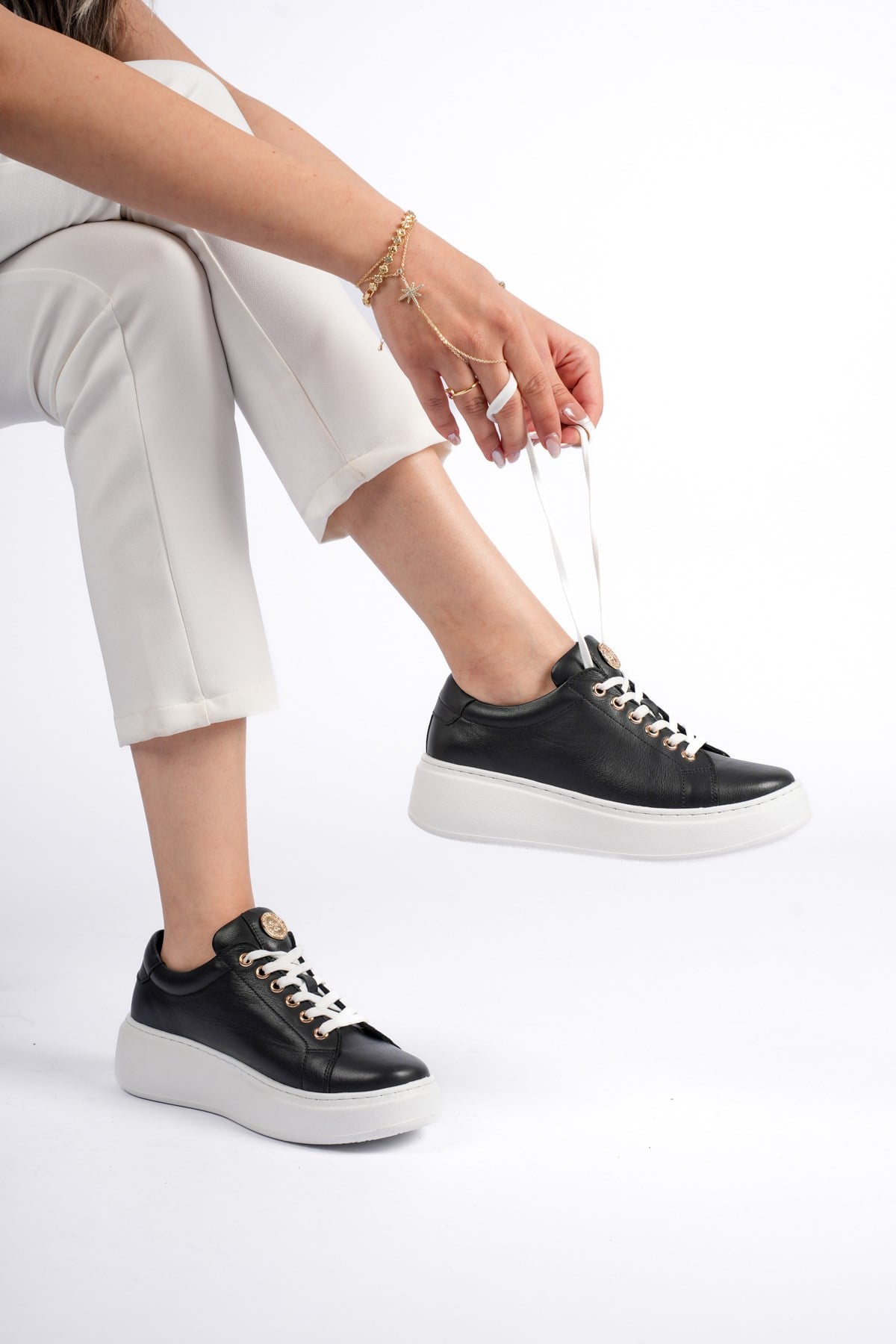 Paris Hakiki Deri Kadın Sneaker Comfort Yumuşak Günlük Spor Ayakkabı