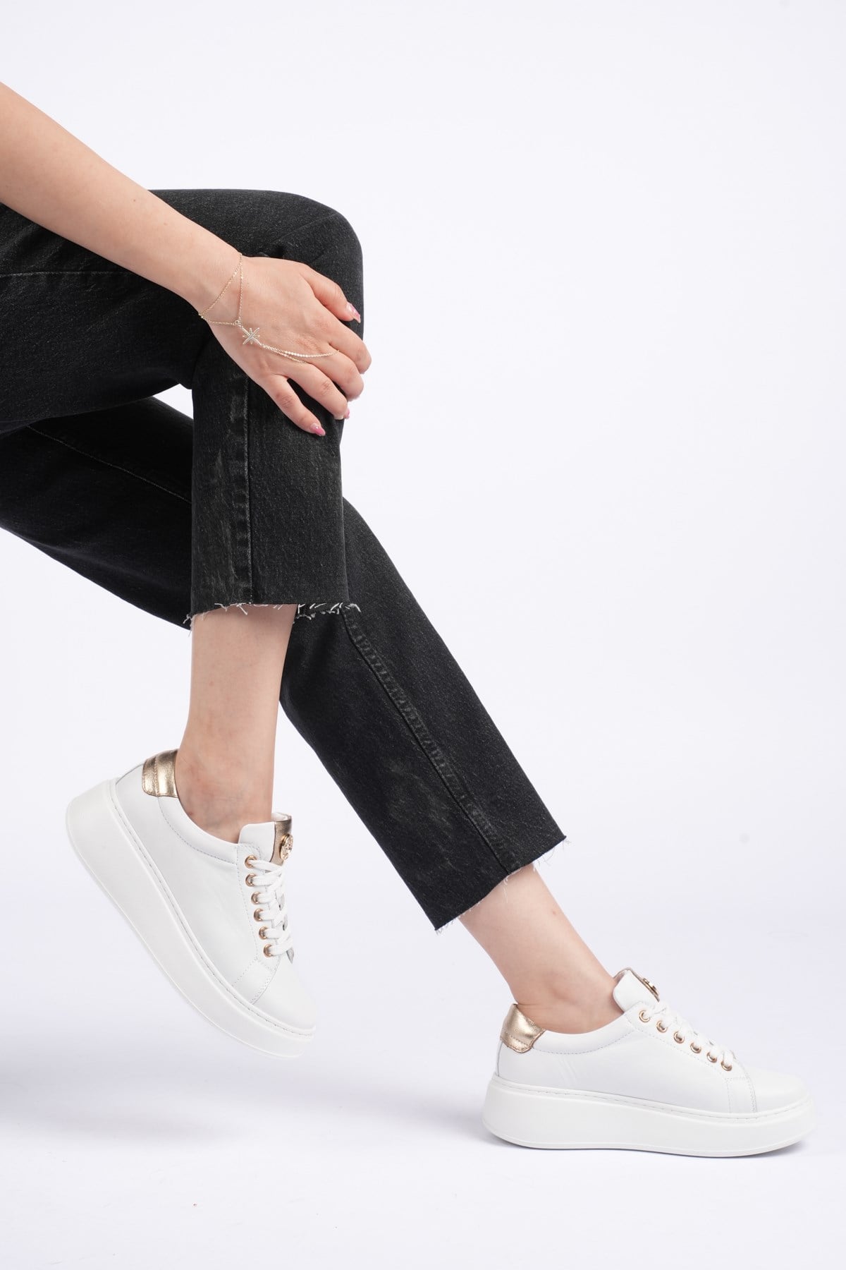 Paris Hakiki Deri Kadın Sneaker Comfort Yumuşak Günlük Spor Ayakkabı