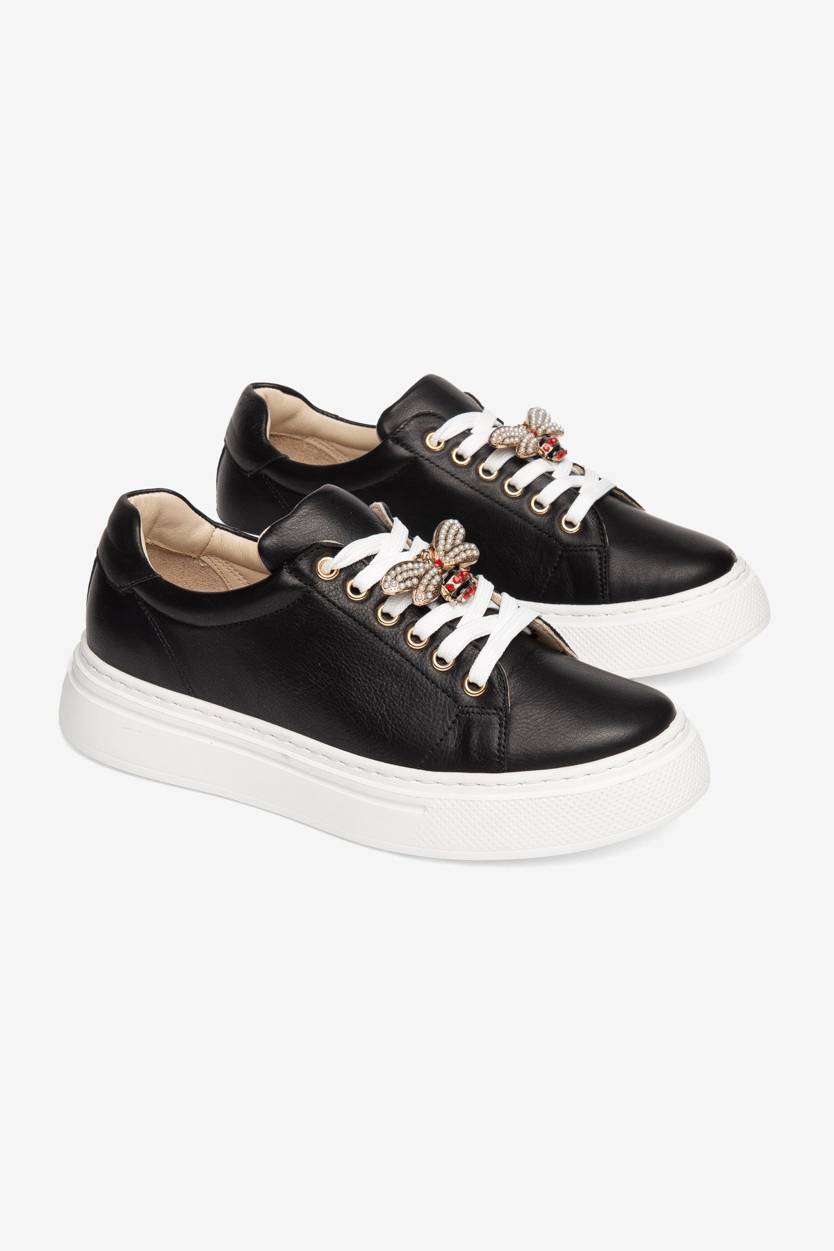Valencia Kadın Sneaker Siyah Hakiki Deri Comfort Yumuşak Taban