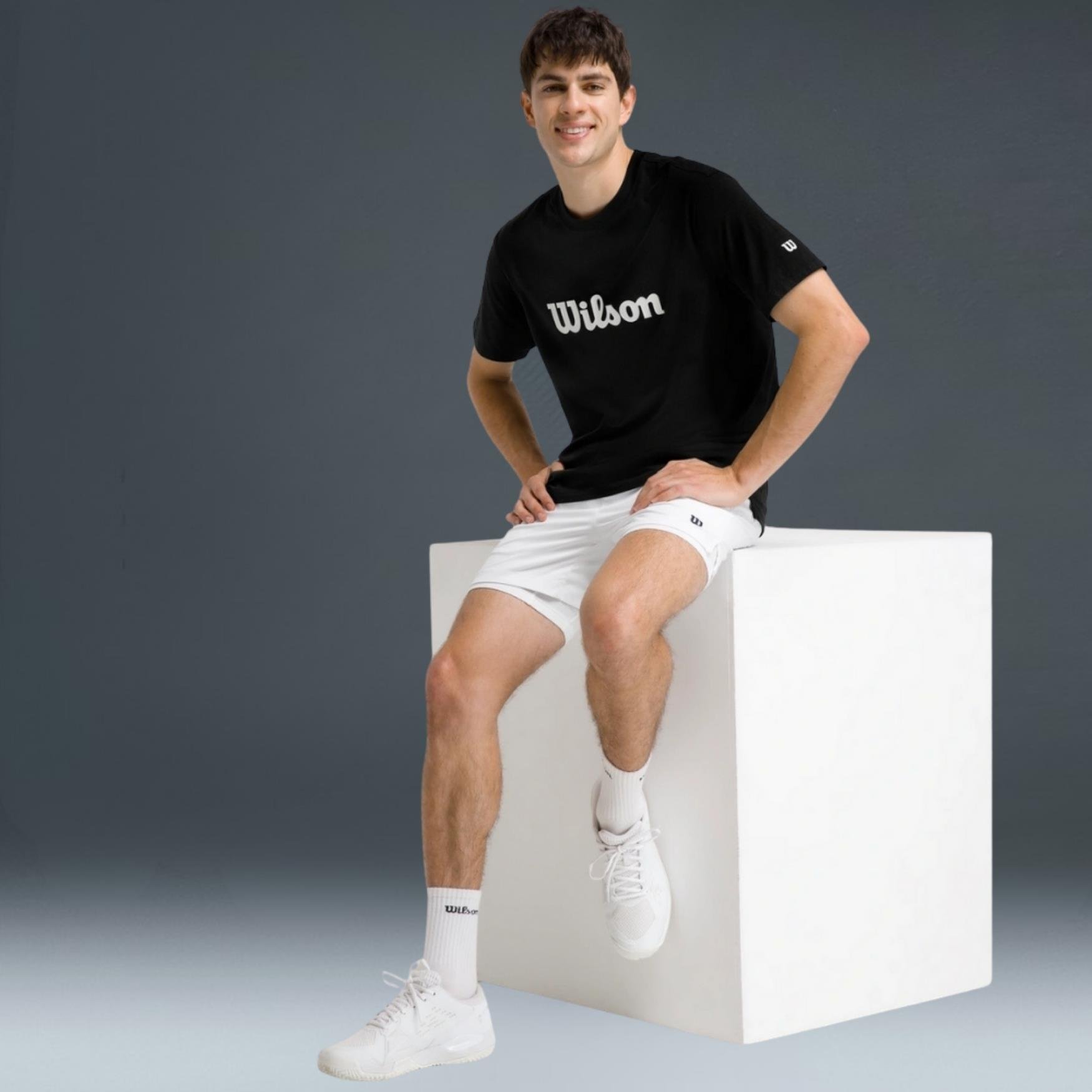  Wilson Team Graphic Tee Black Script 