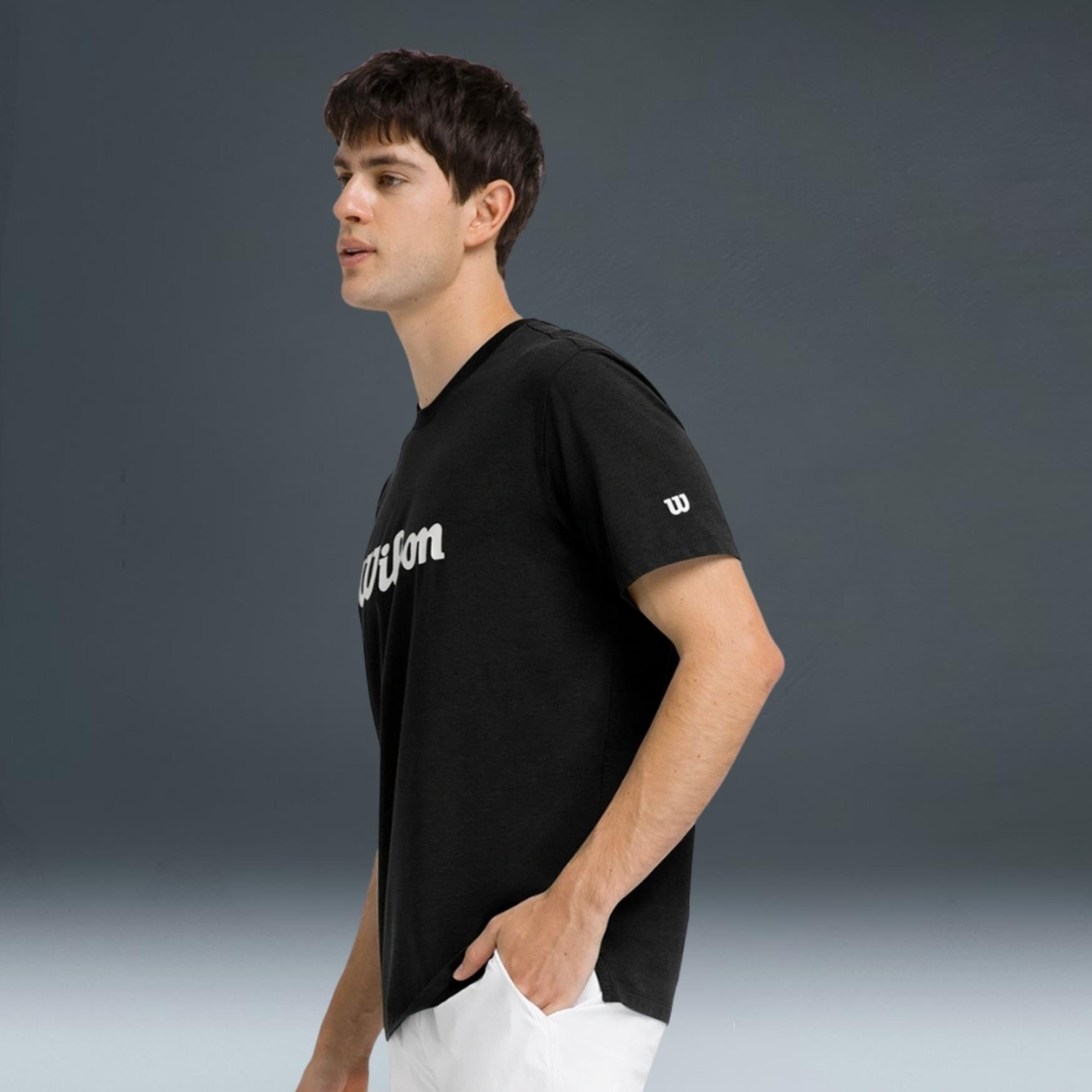  Wilson Team Graphic Tee Black Script 