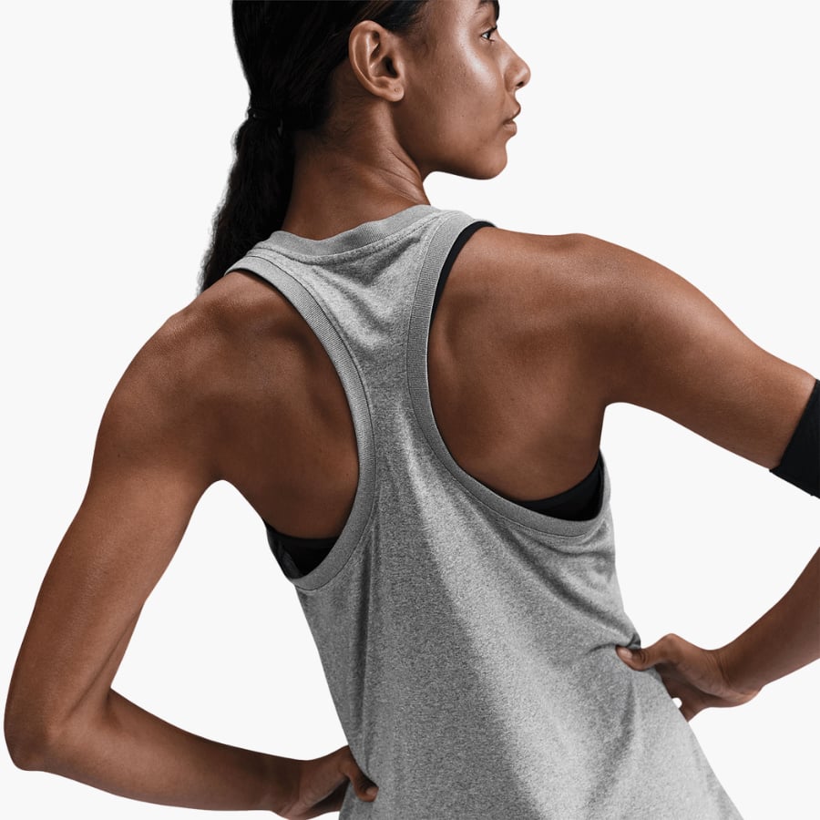 Nike Dri-FIT Racerback Spor Atlet - Koyu Gri