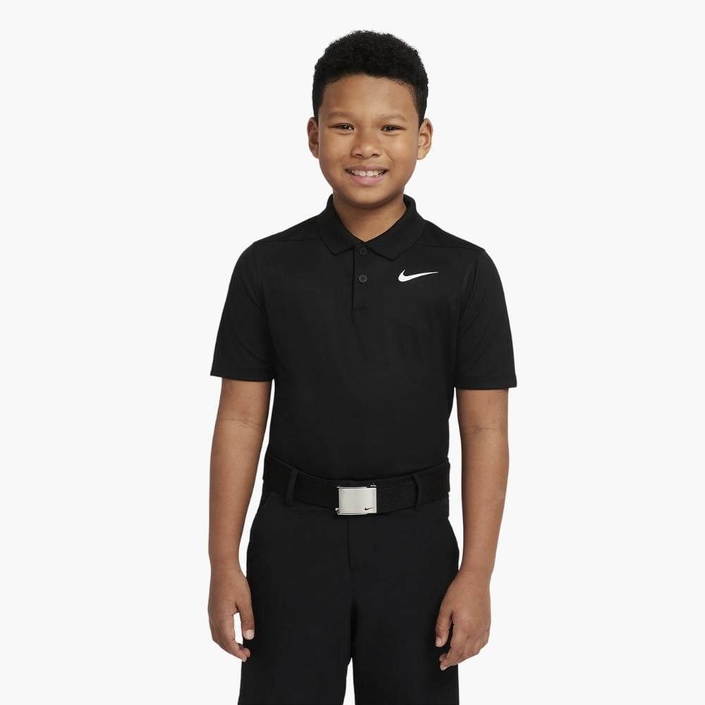 Nike Dri-FIT Victory Genç Çocuk Golf Polo Yaka T-Shirt - Siyah