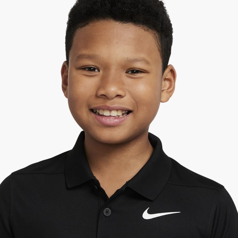 Nike Dri-FIT Victory Genç Çocuk Golf Polo Yaka T-Shirt - Siyah