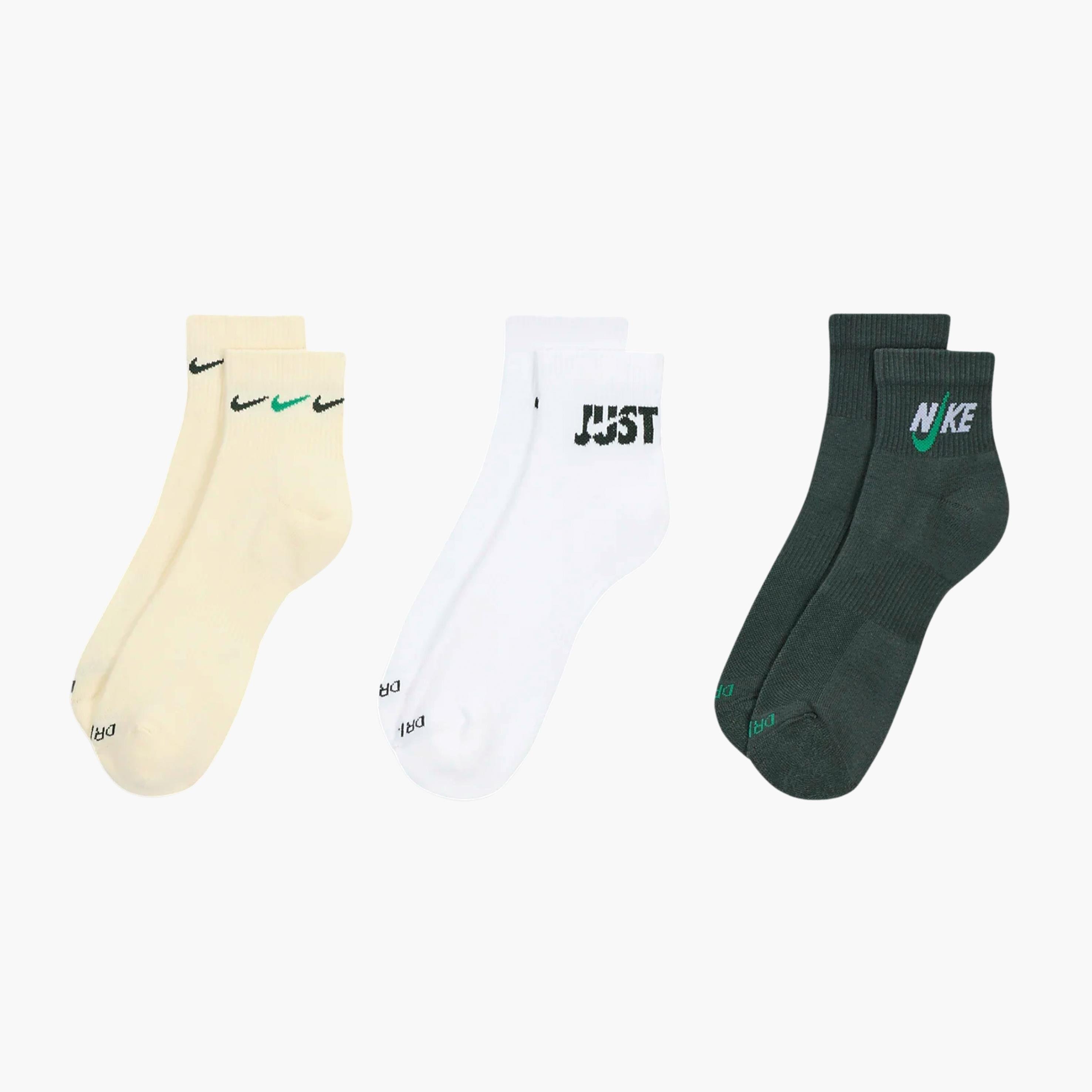 Nike Everyday Plus Cushioned Antrenman Bilek Çorap 3'lü