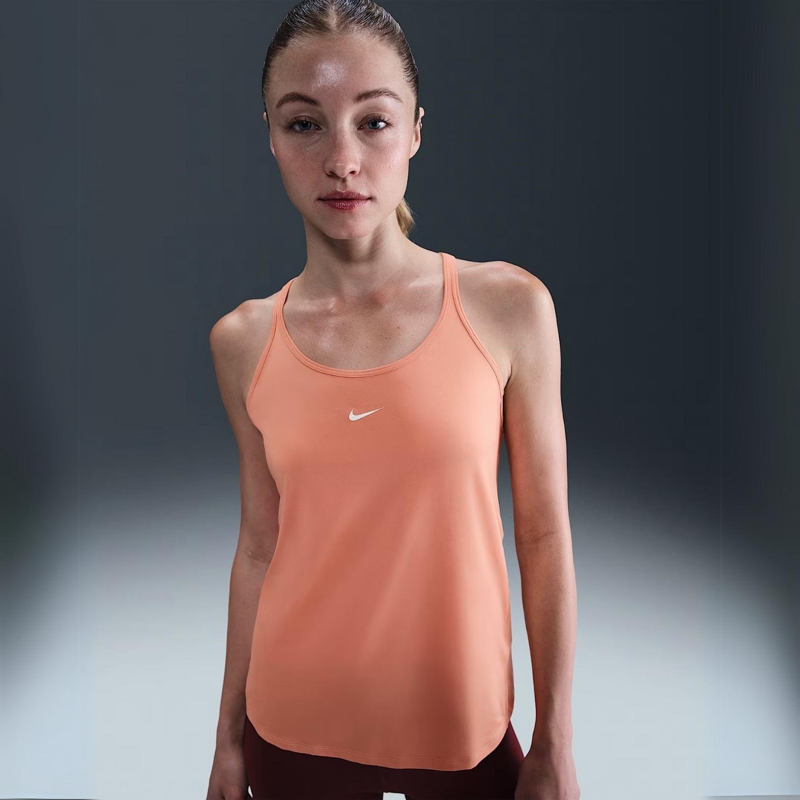 Nike One Classic Dri-FIT İnce Askılı Spor Atleti - Somon