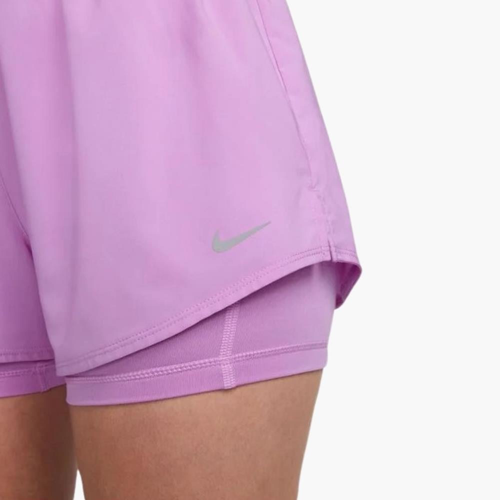 Nike One Dri-FIT Yüksek Bel 8 cm 2'si 1 Arada Şort - Pembe