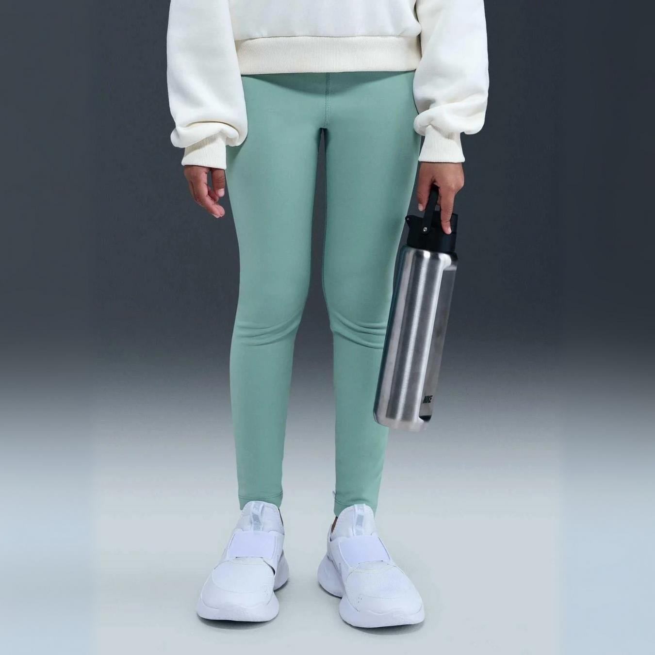 Nike One Dri-FIT Yüksek Bel Genç Kız Taytı - Yeşil