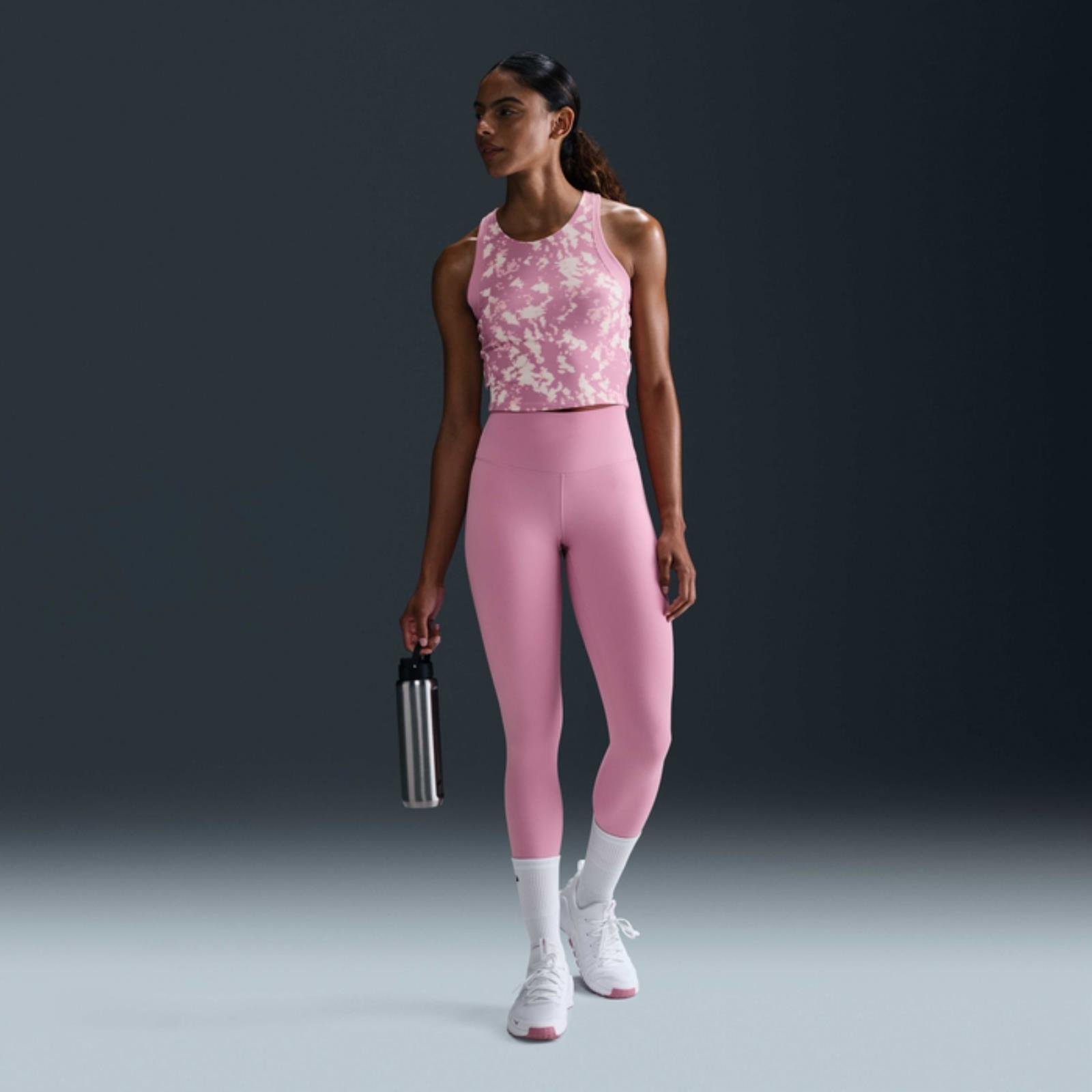 Nike One Dri-FIT Yüksek Belli Antrenman Taytı - Pembe