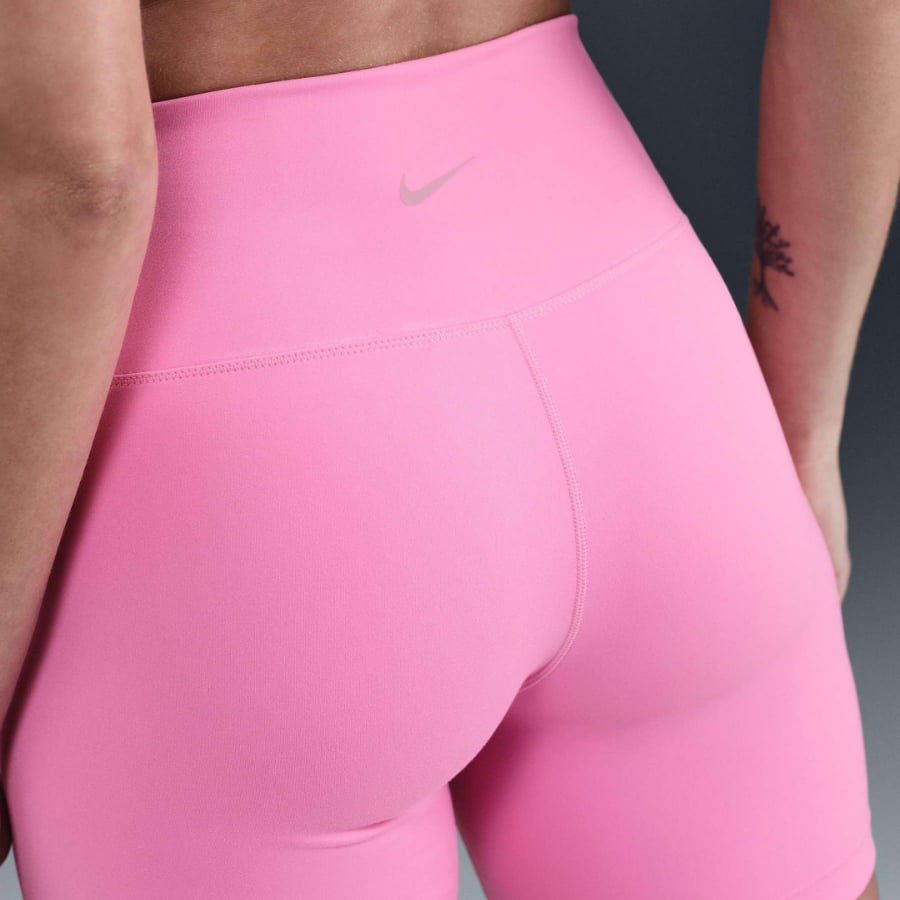 Nike One Yüksek Belli Şort 13 cm - Pembe