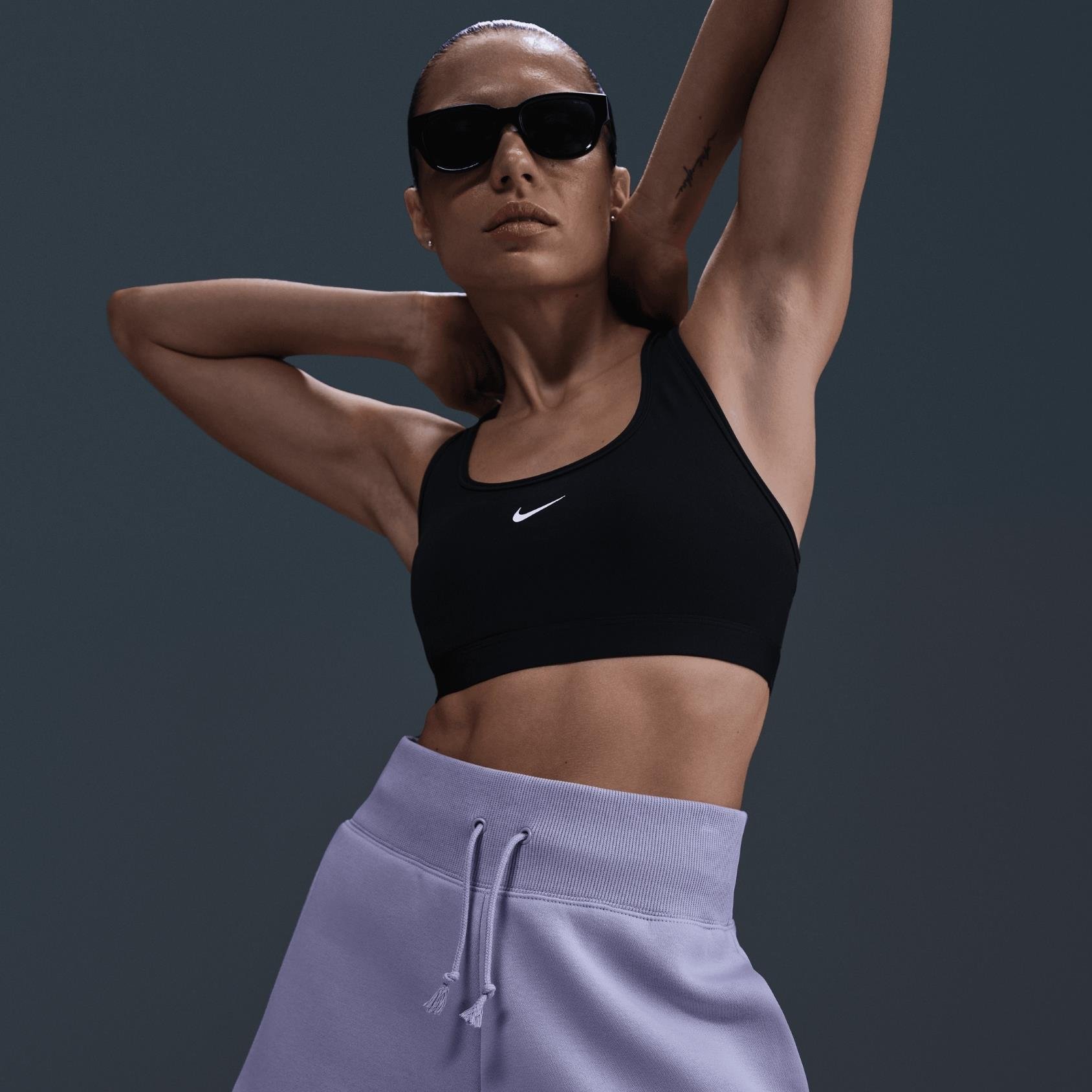 Nike Sportswear Phoenix Fleece Yüksel Belli Bol Şort - Lila