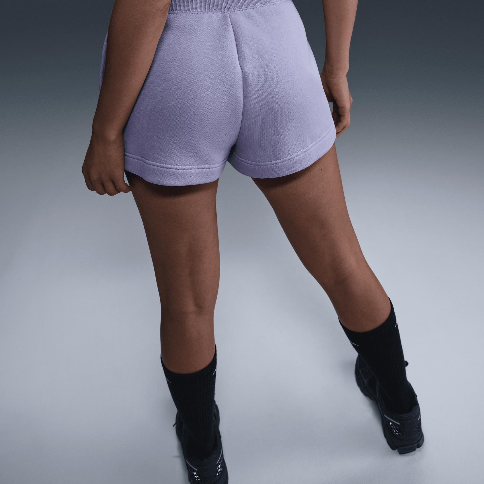 Nike Sportswear Phoenix Fleece Yüksel Belli Bol Şort - Lila