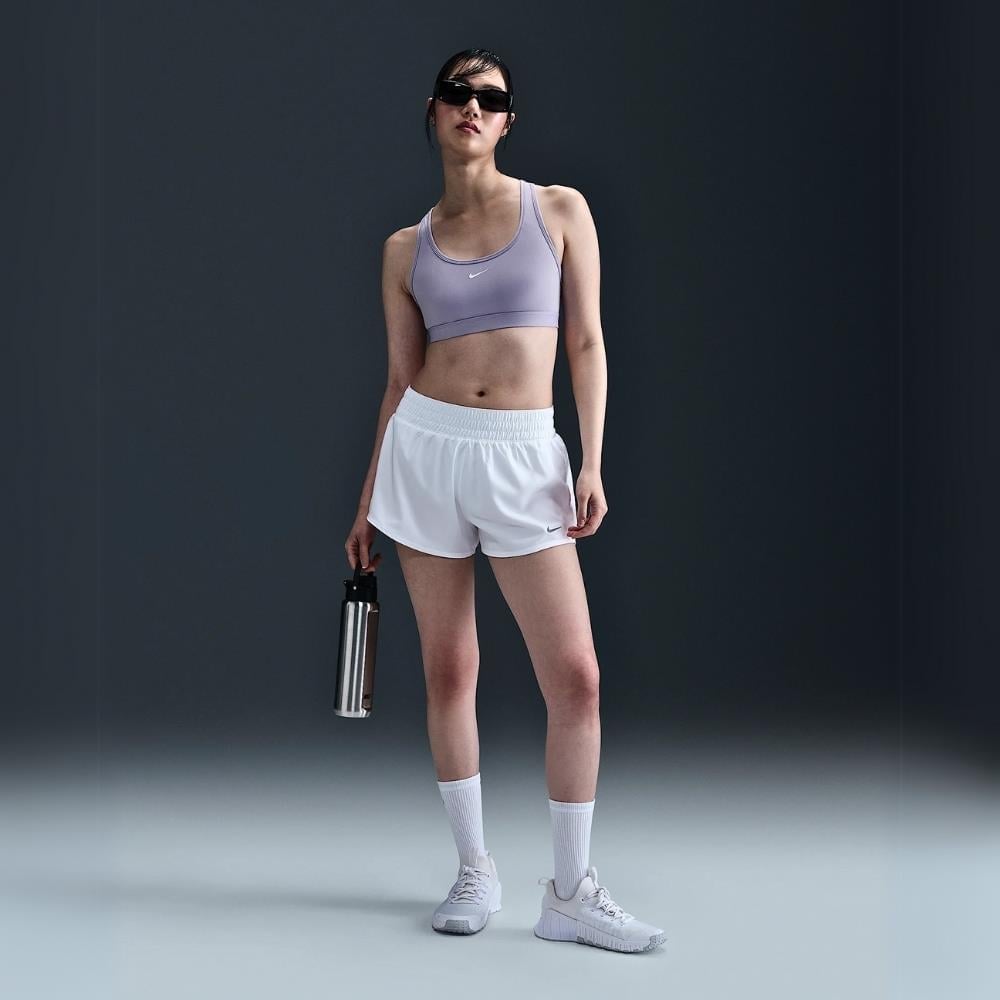 Nike Swoosh Light Support Dolgusuz Spor Sütyeni - Lila