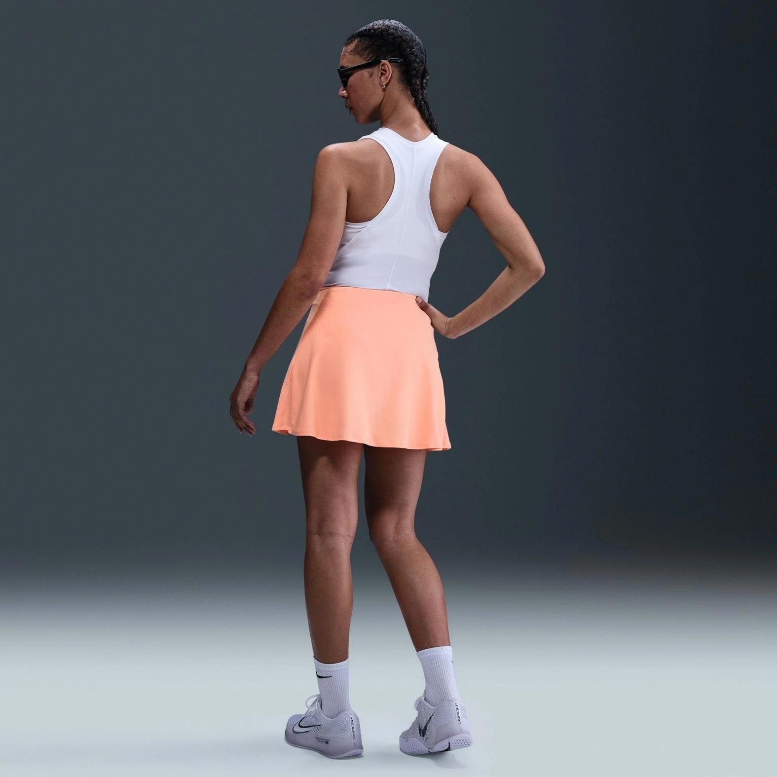 Nike Victory Dri-FIT Fırfırlı Tenis Eteği - Somon