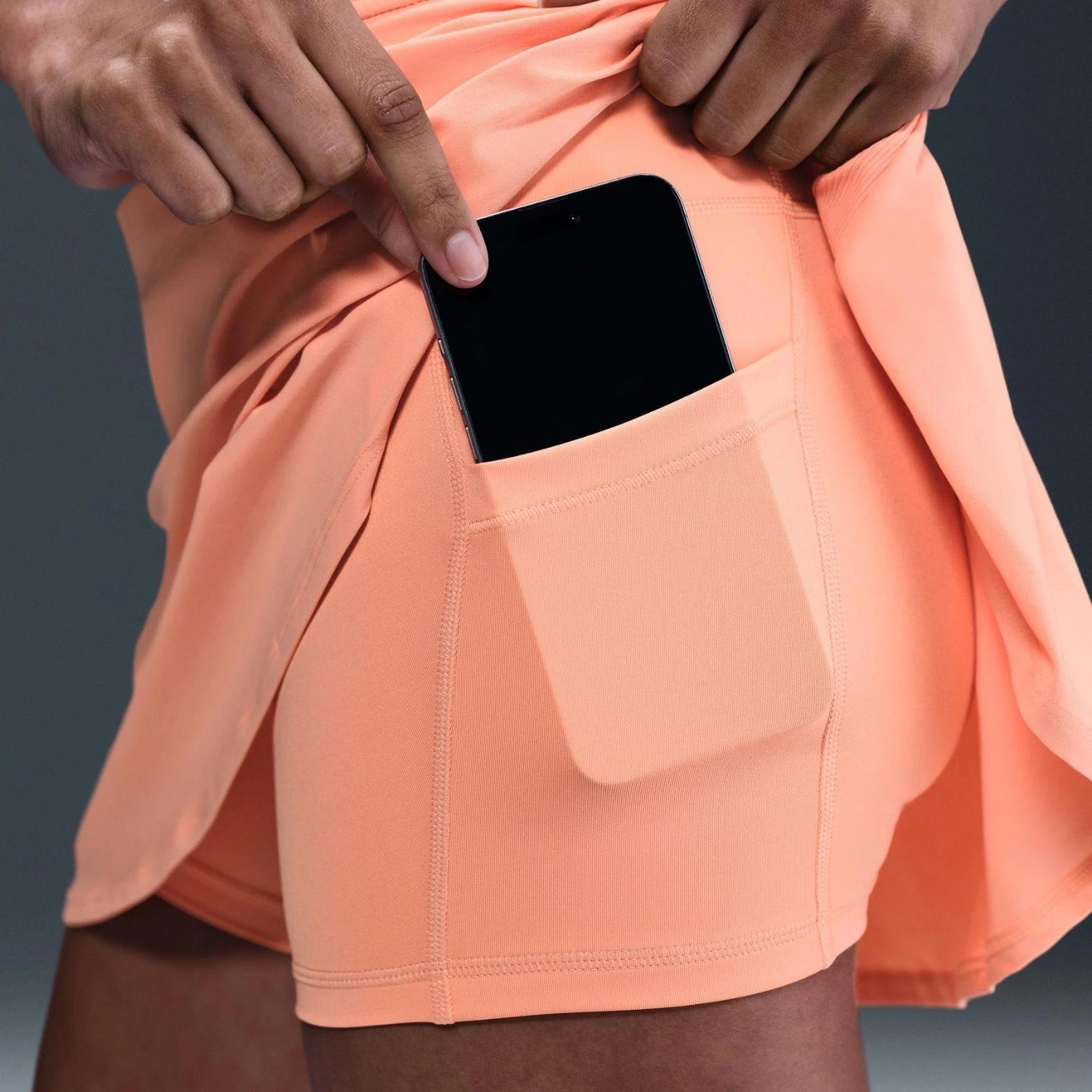 Nike Victory Dri-FIT Fırfırlı Tenis Eteği - Somon