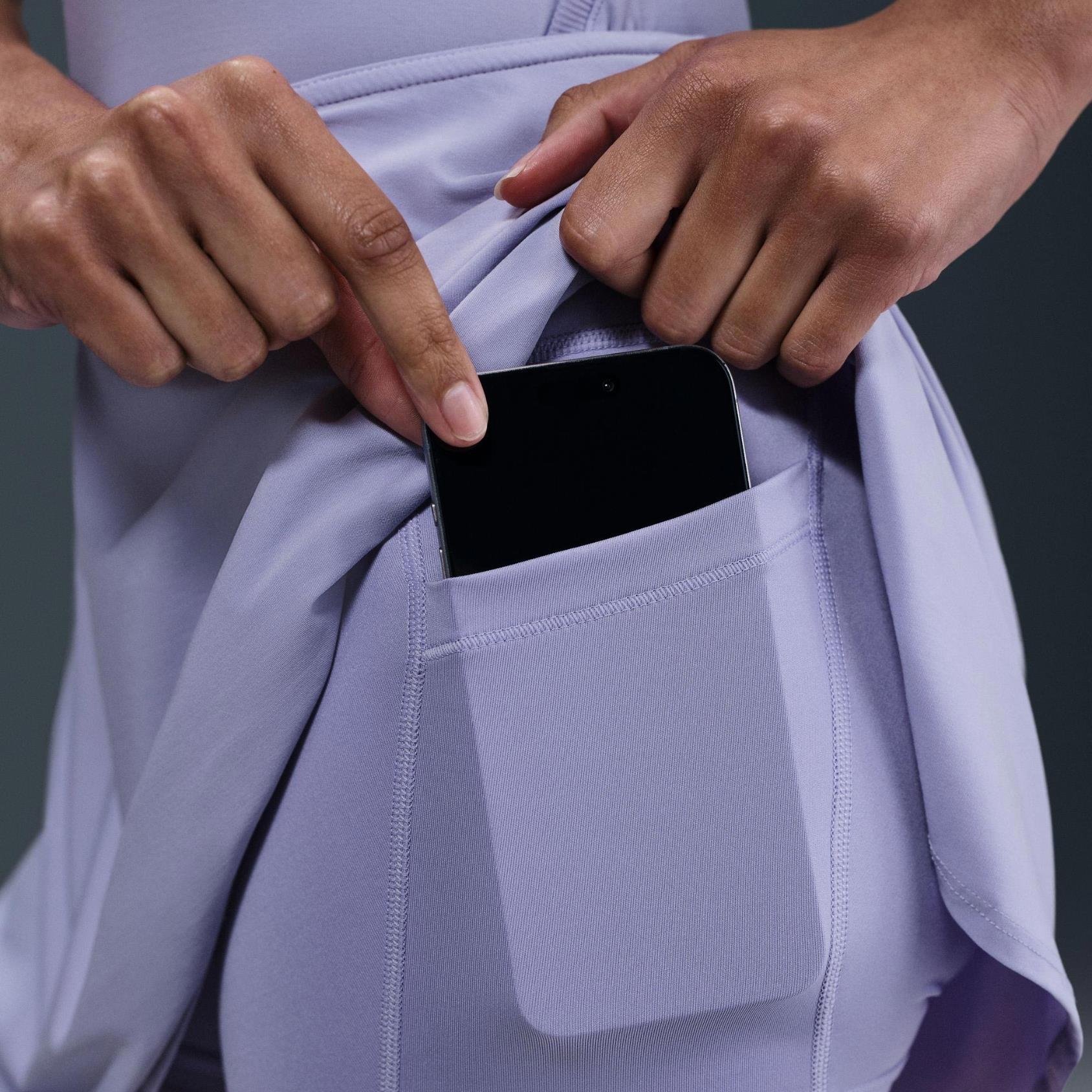 Nike Victory Dri-FIT Fırfırlı Tenis Eteği - Lila