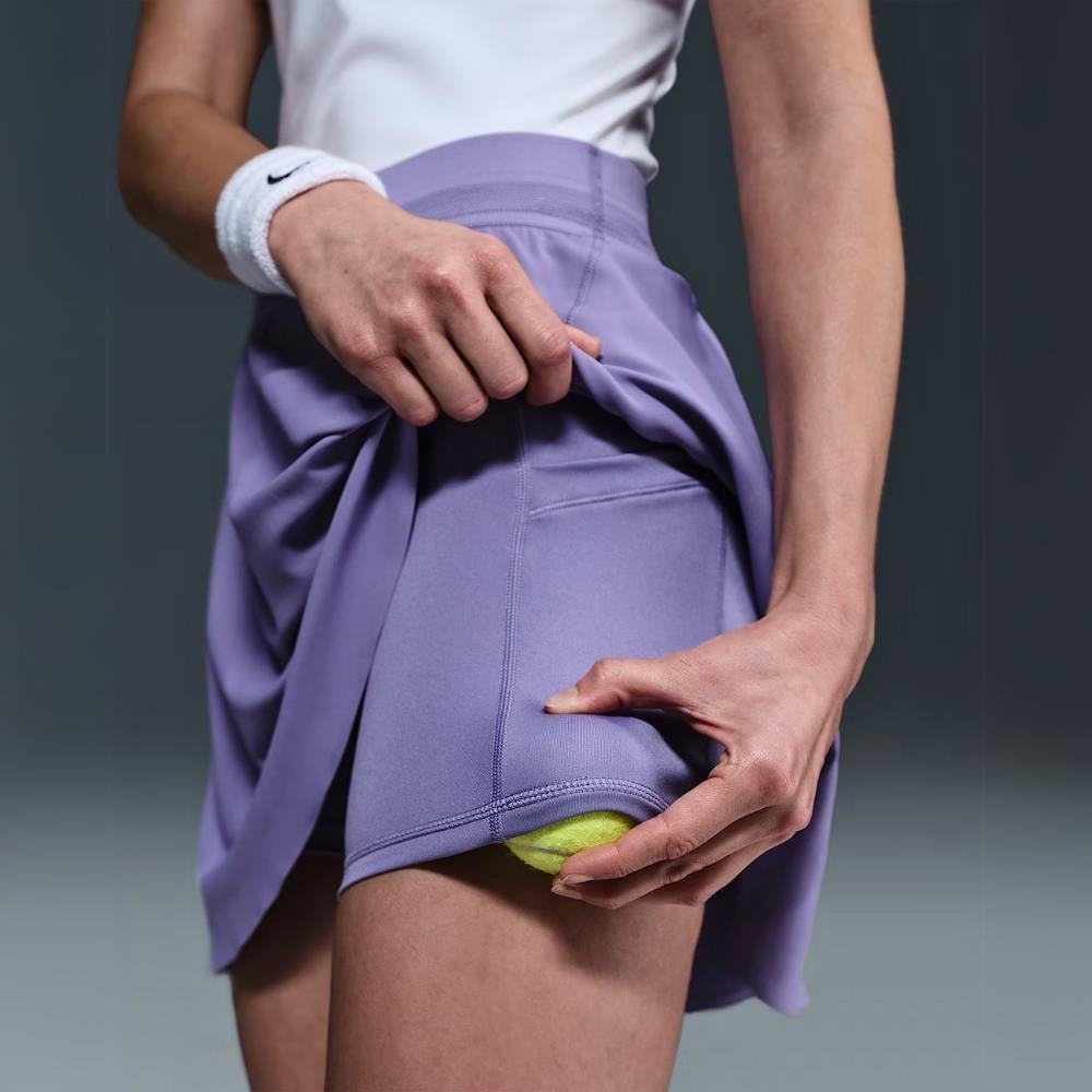 NikeCourt Ace Advantage Dri-FIT Tenis Eteği - Lila