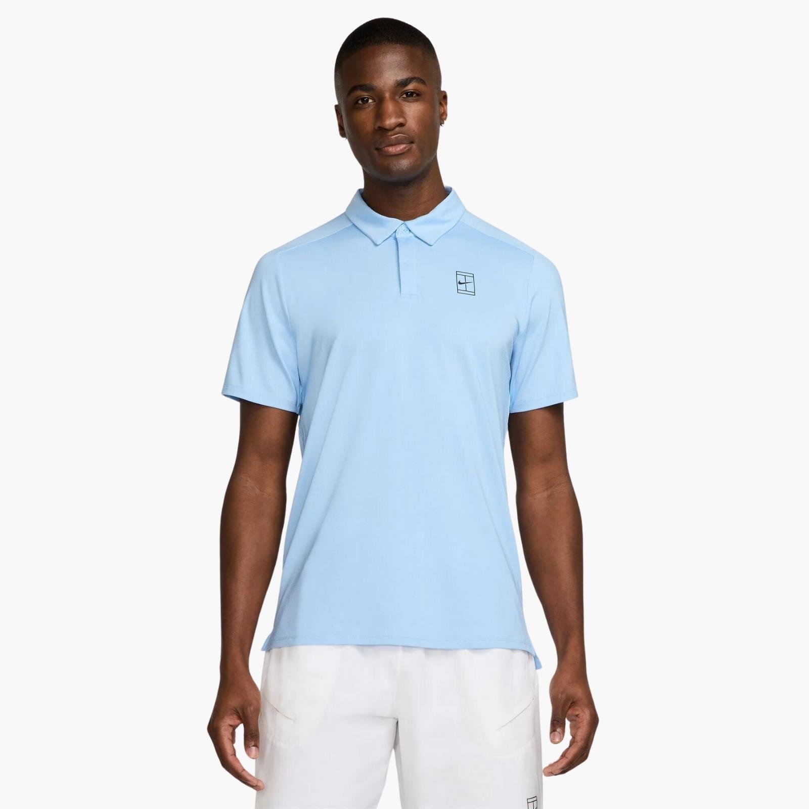 NikeCourt Advantage Dri-FIT Polo Yaka Tenis T-Shirt - Mavi