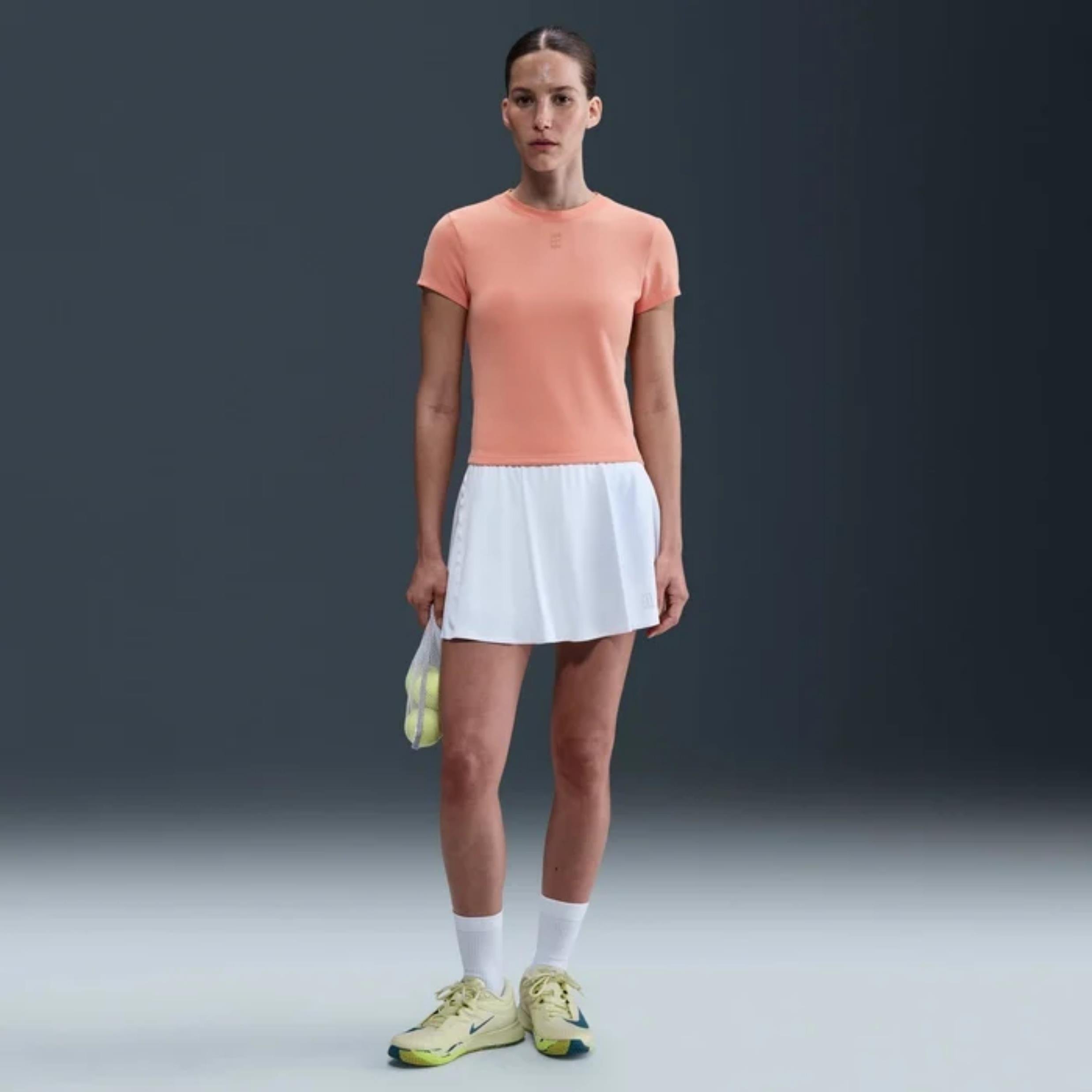 NikeCourt Advantage Dri-FIT Tenis T-Shirt - Beyaz