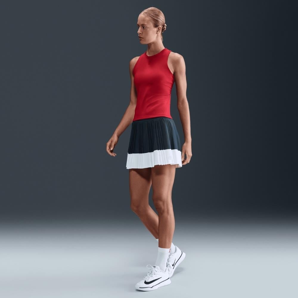NikeCourt Dri-FIT Advantage Pileli Tenis Eteği - Lacivert