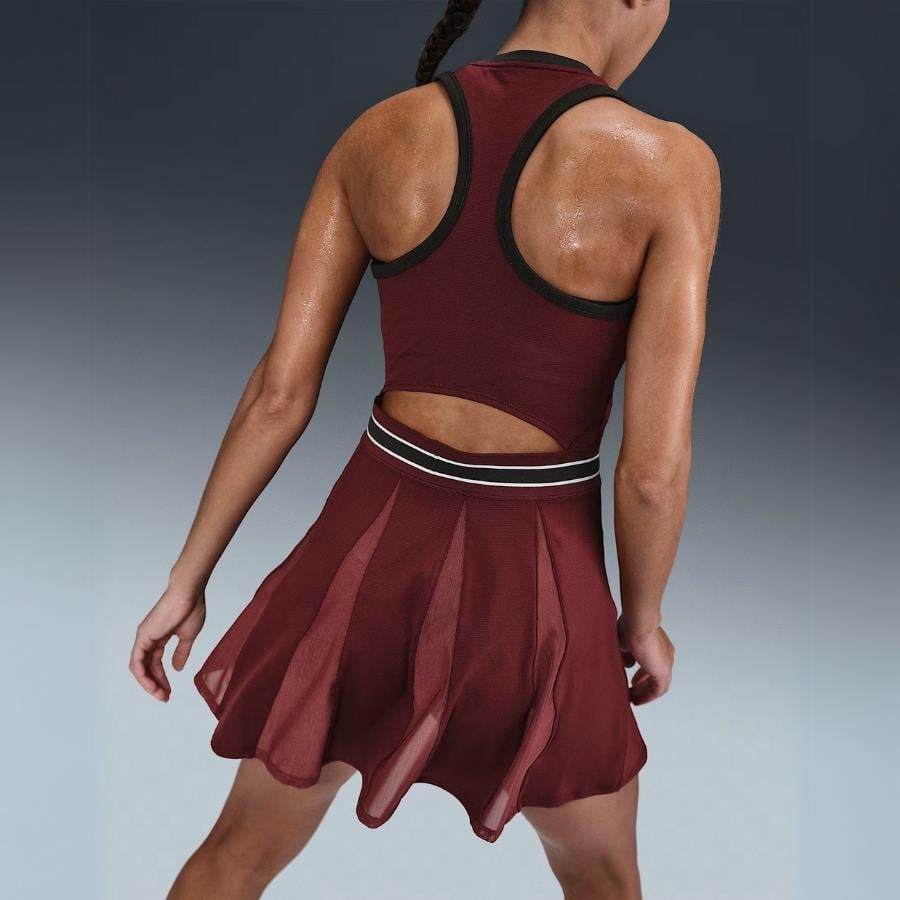 NikeCourt Slam Dri-FIT Tenis Elbisesi - Bordo