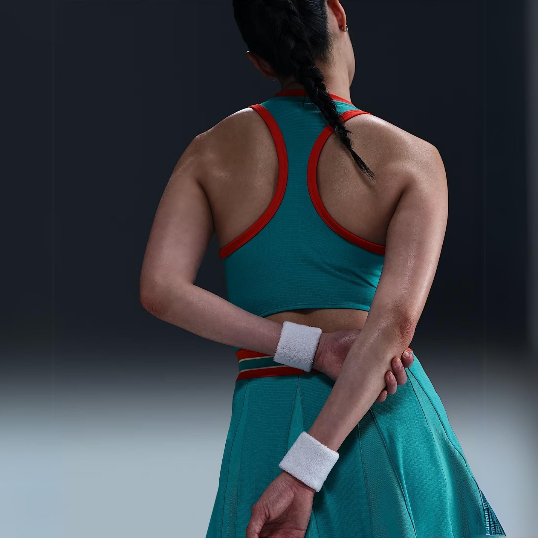 NikeCourt Slam Dri-FIT Tenis Elbisesi - Camgöbeği