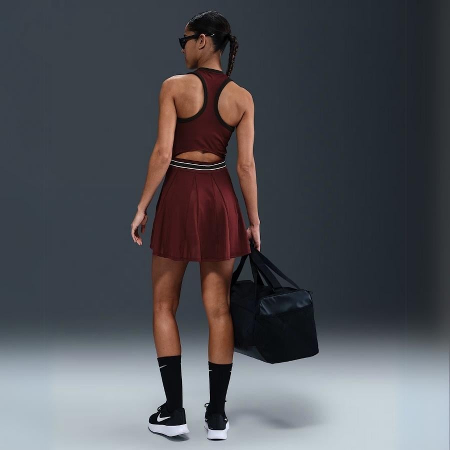 NikeCourt Slam Dri-FIT Tenis Elbisesi - Bordo