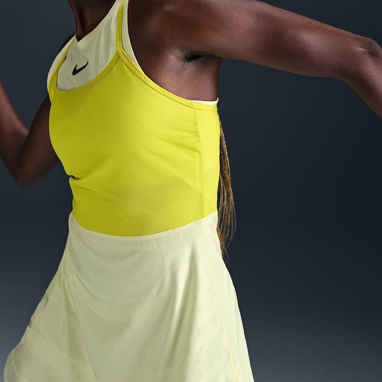 NikeCourt Slam Dri-FIT Tenis Elbisesi - Sarı