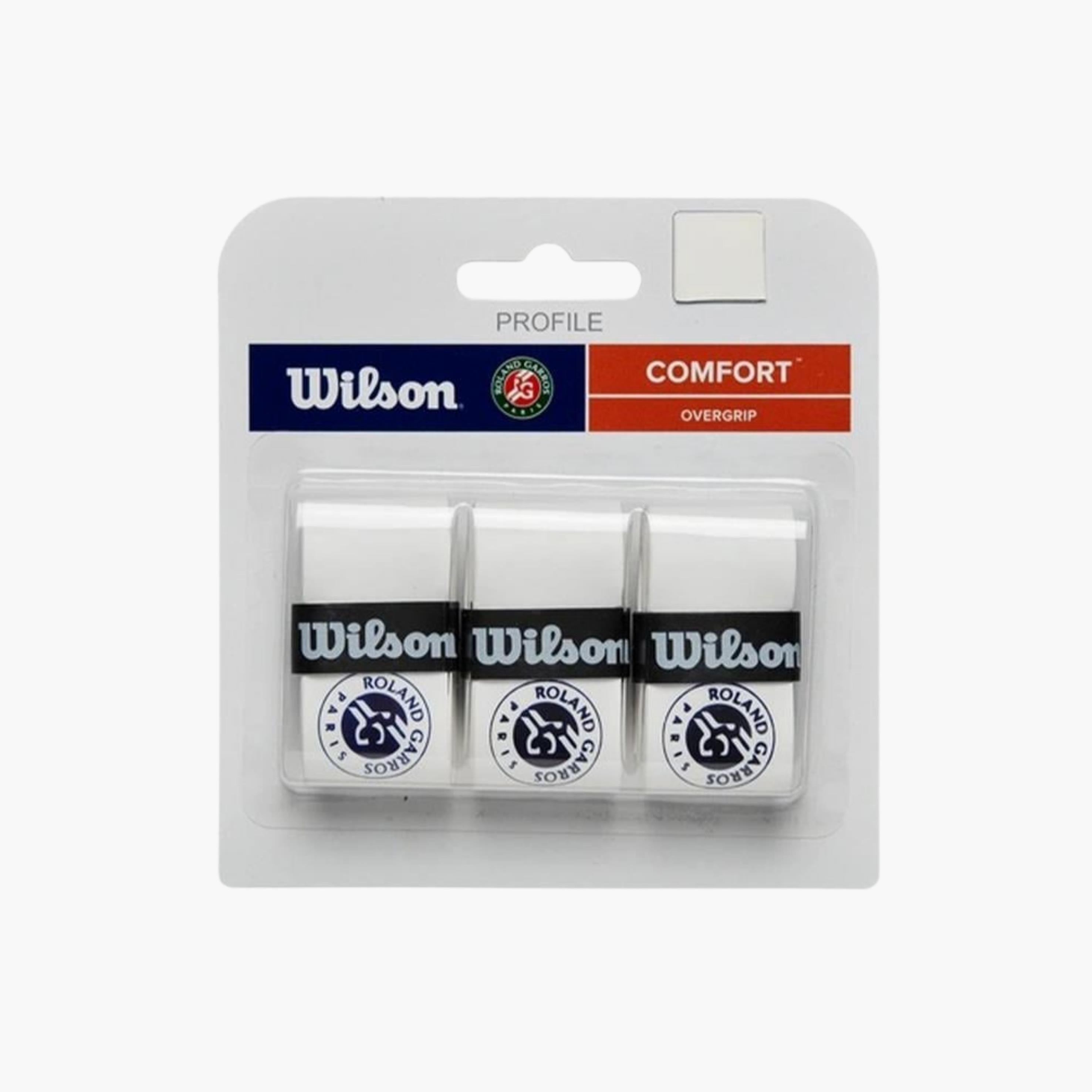 Wilson Roland Garros Logo 3'lü Overgrip - Beyaz