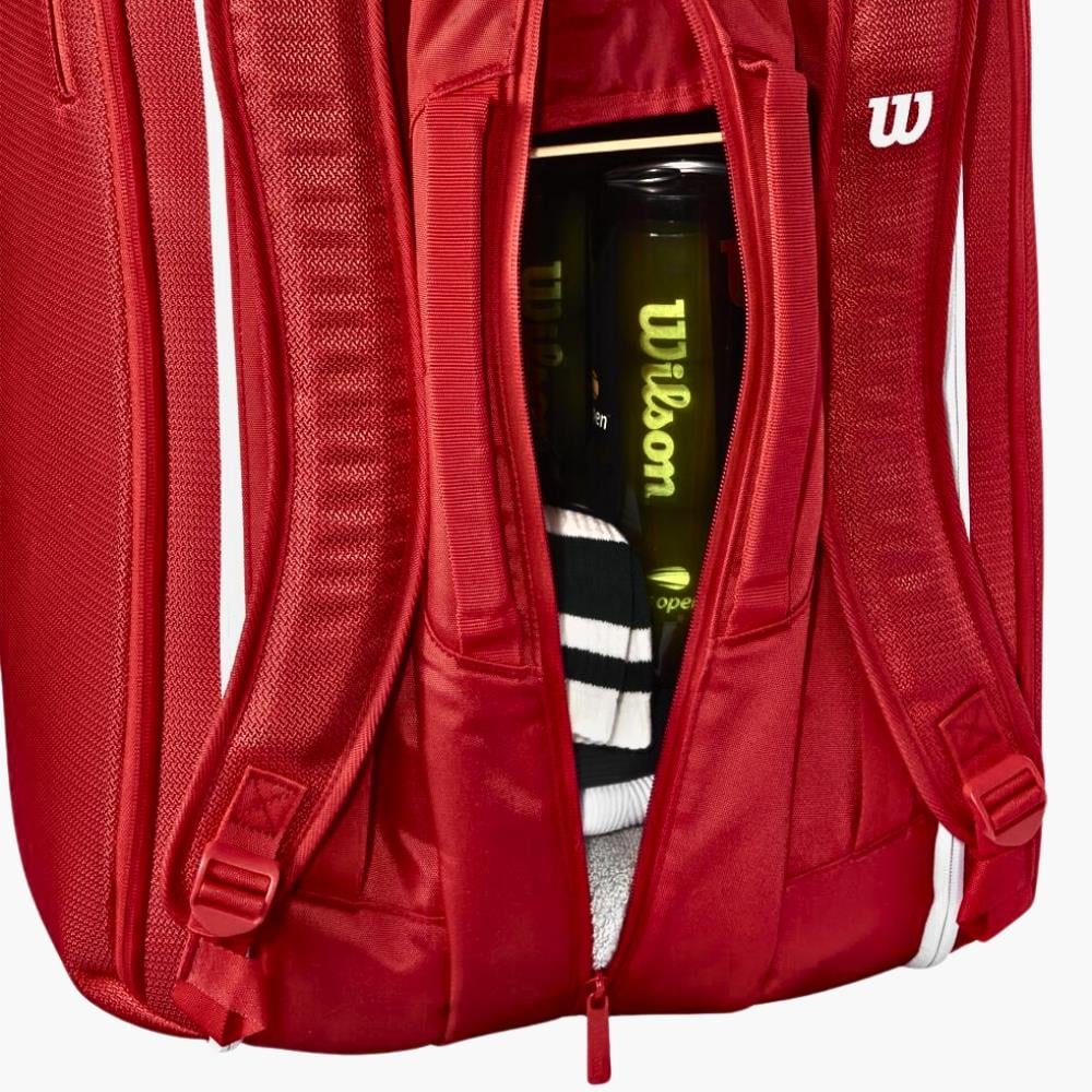 Wilson Super Tour 15'li Raket Çantası - Kırmızı
